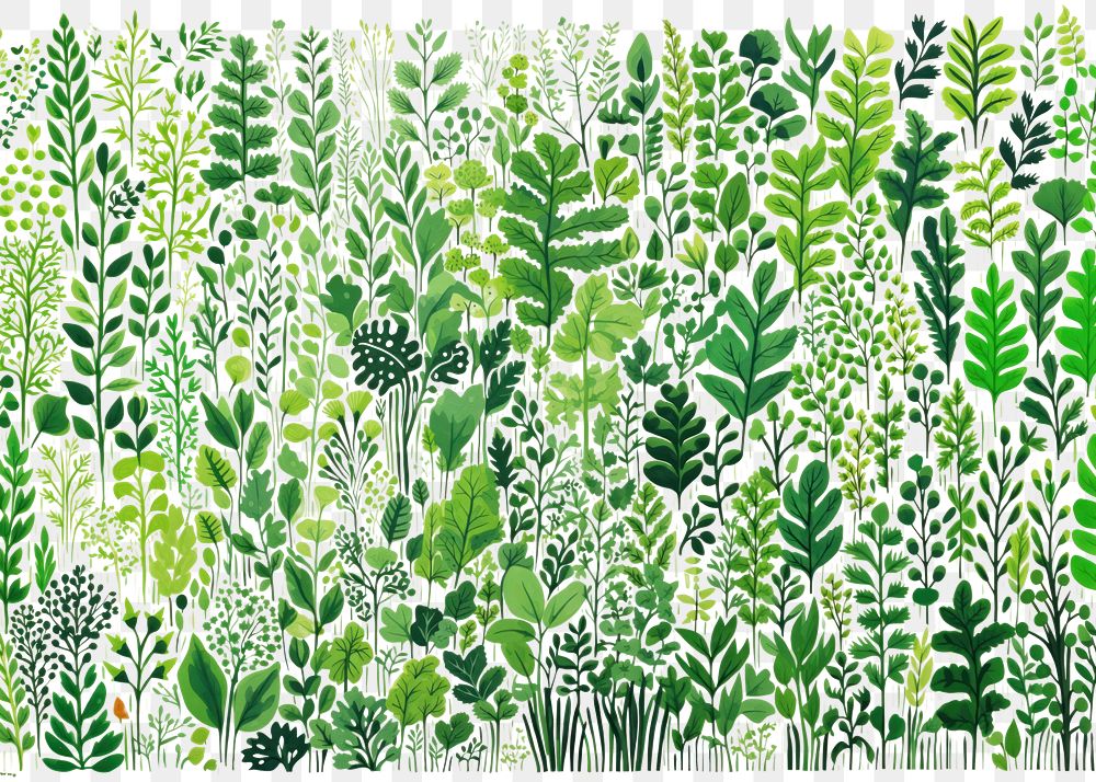 PNG Herbs outdoors pattern drawing. AI generated Image by rawpixel.