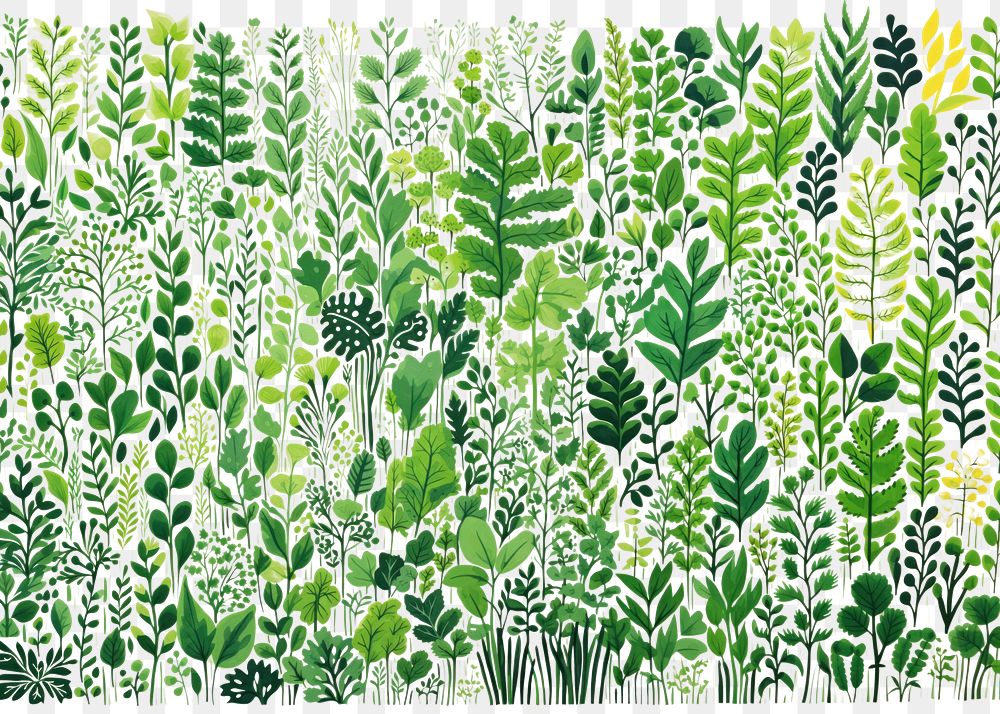 PNG Herbs pattern drawing nature. AI generated Image by rawpixel.