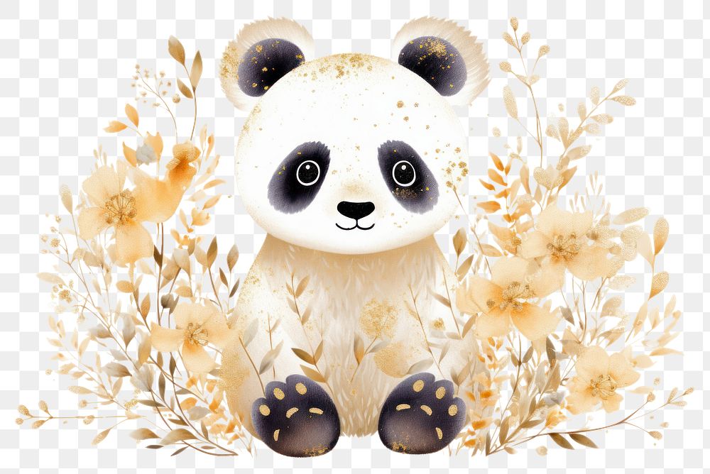 PNG Panda nature art representation. AI generated Image by rawpixel.
