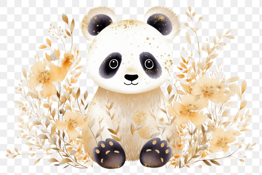 PNG Panda nature art representation. 