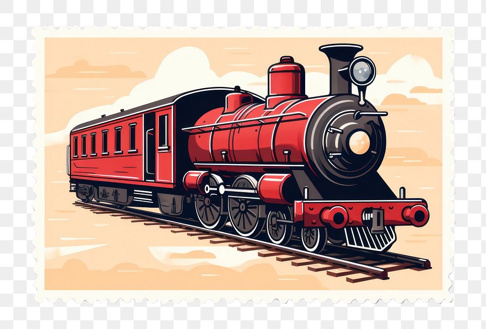 PNG Train illustration locomotive vehicle railway. AI generated Image by rawpixel.