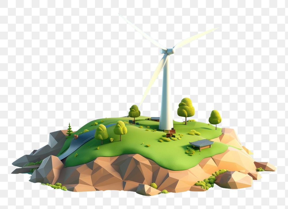 PNG Wind turbine outdoors windmill nature. AI generated Image by rawpixel.