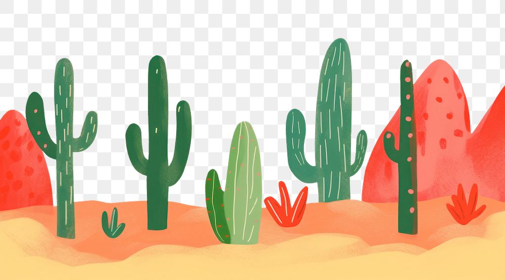 PNG Group of cactus backgrounds plant tranquility. 