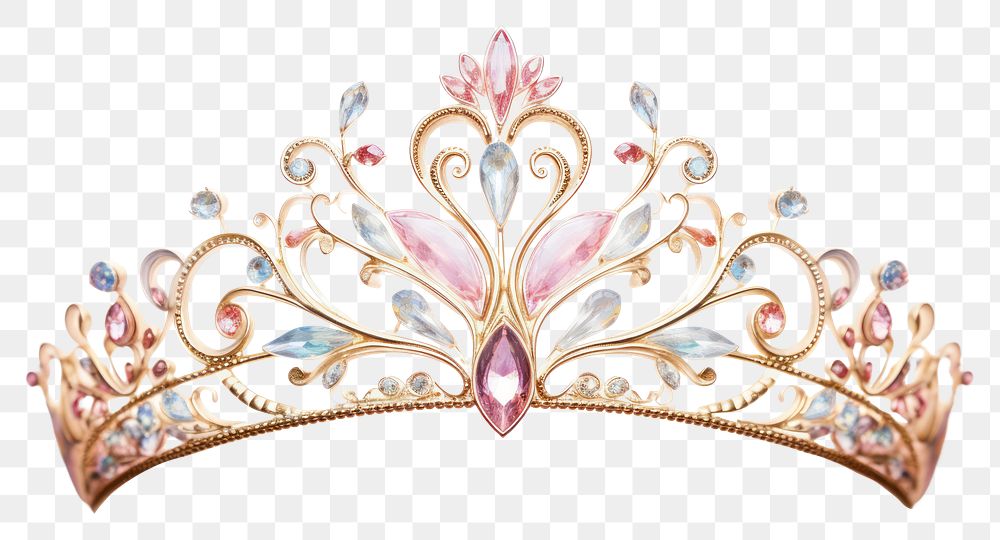 PNG Tiara jewelry gold white background. AI generated Image by rawpixel.