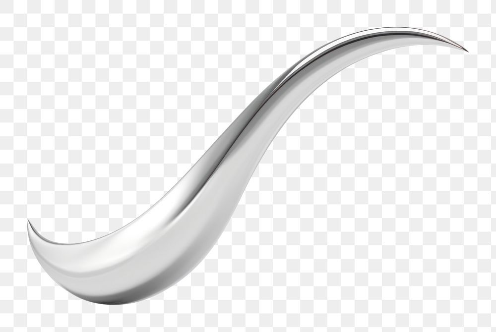 PNG  A curve silver metal line. AI generated Image by rawpixel.