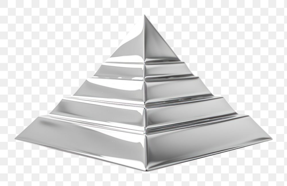 PNG  A pyramid silver shape line. AI generated Image by rawpixel.