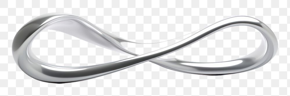 PNG  An abstract curve line silver shape white. AI generated Image by rawpixel.