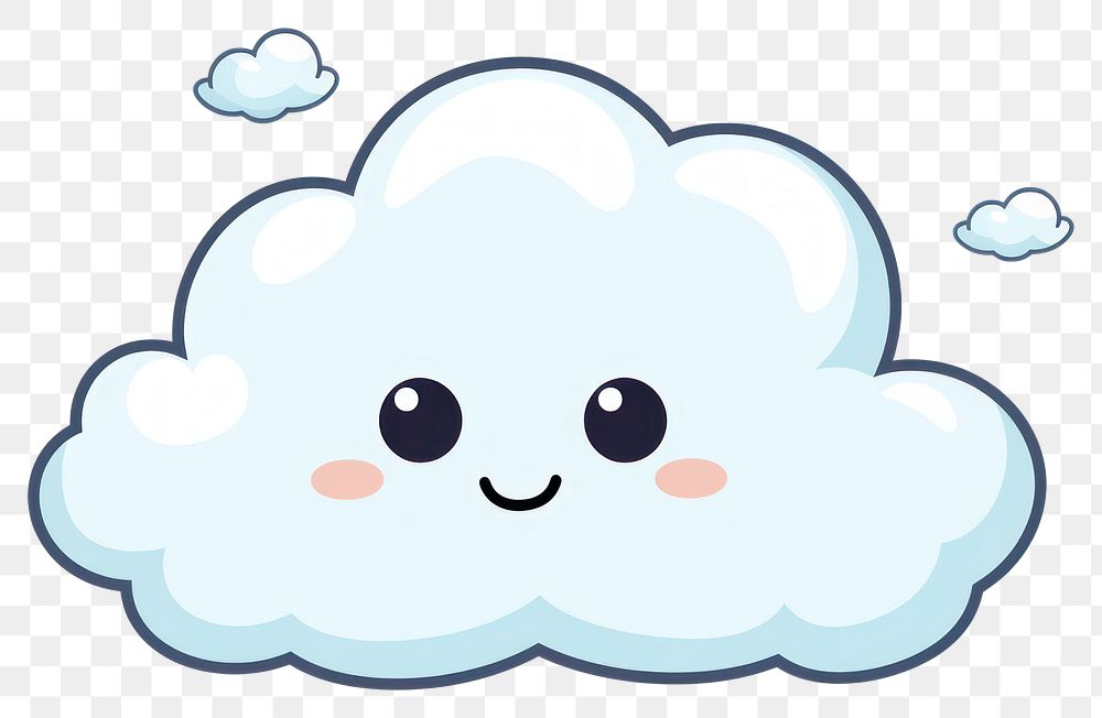 PNG  Cloud cartoon white cute. AI generated Image by rawpixel.