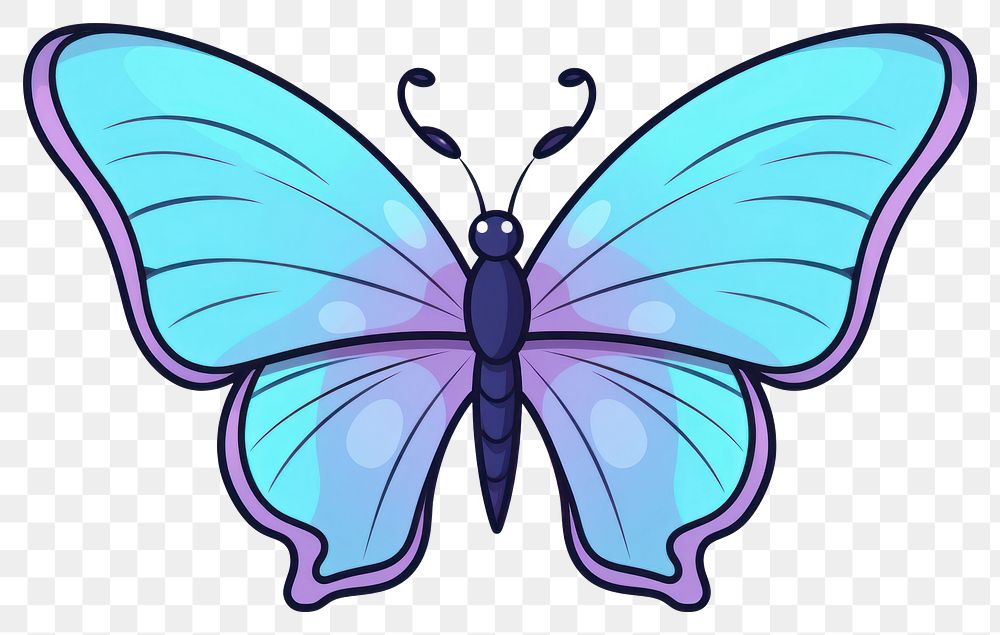 PNG  Butterfly cartoon insect animal. AI generated Image by rawpixel.