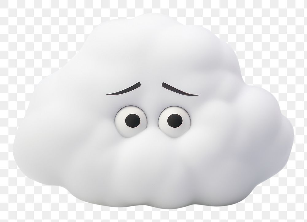 PNG  Cloud cartoon white white background. AI generated Image by rawpixel.