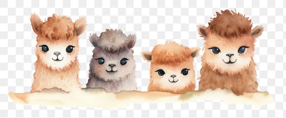 PNG Alpacas smiling mammal animal nature. AI generated Image by rawpixel.