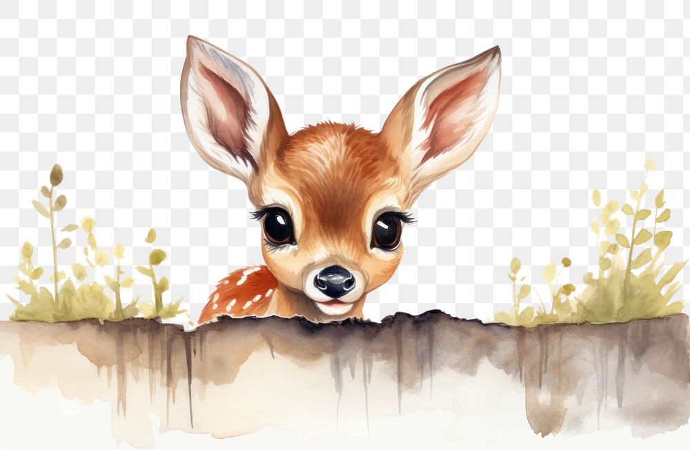 PNG Baby deer cheerful wildlife mammal animal. AI generated Image by rawpixel.
