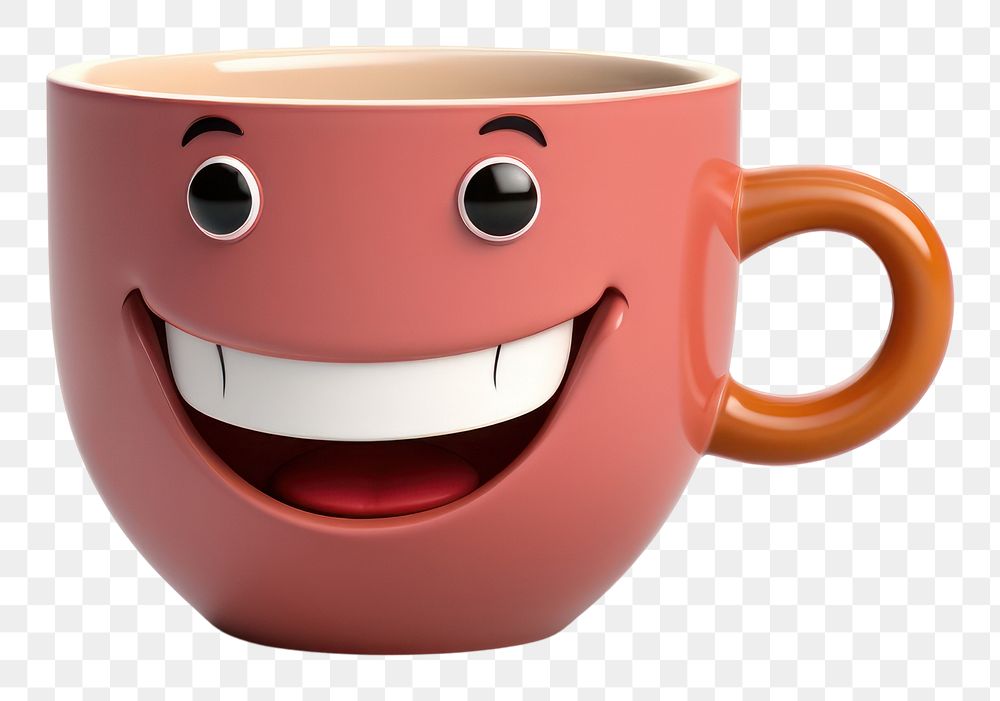 PNG  Tea cup cartoon coffee drink. AI generated Image by rawpixel.