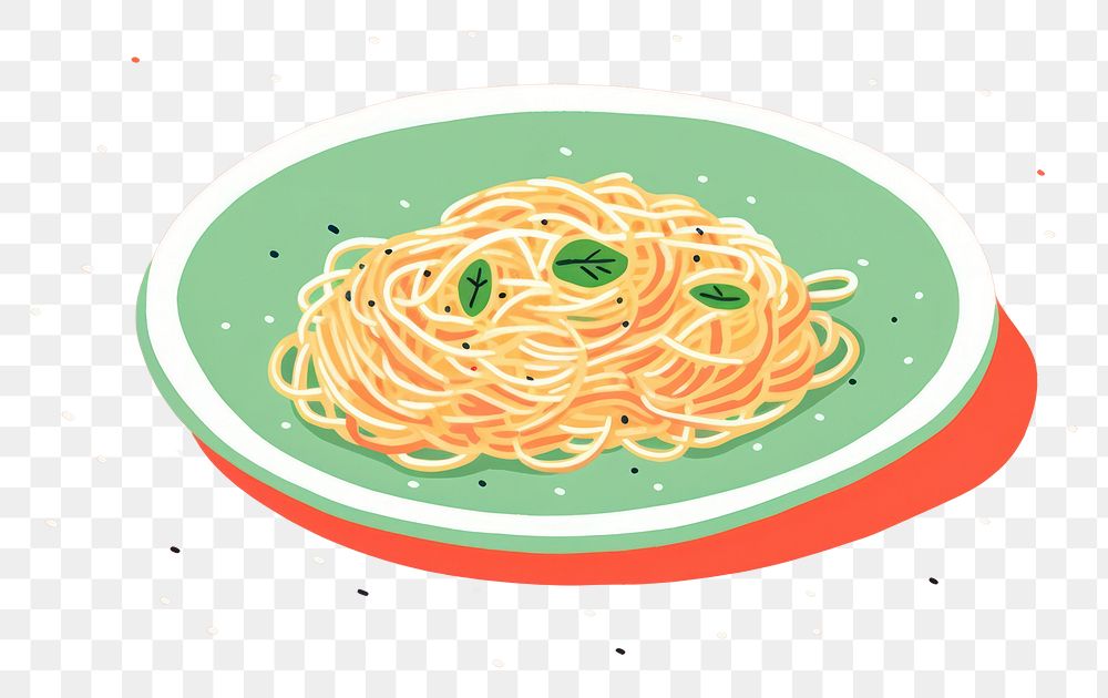 PNG Pasta dish spaghetti food carbonara. AI generated Image by rawpixel.