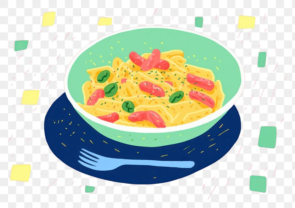 PNG Pasta dish bowl food freshness. AI generated Image by rawpixel.