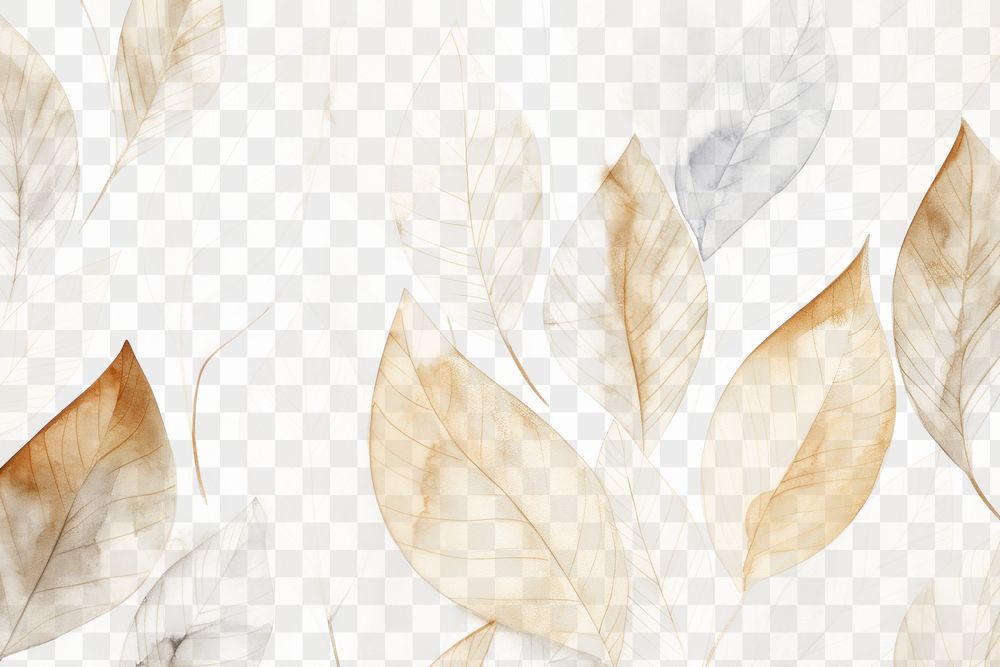 PNG  Leaves watercolor background backgrounds pattern plant
