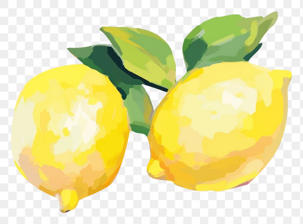 PNG Lemon painting cartoon fruit. AI generated Image by rawpixel.