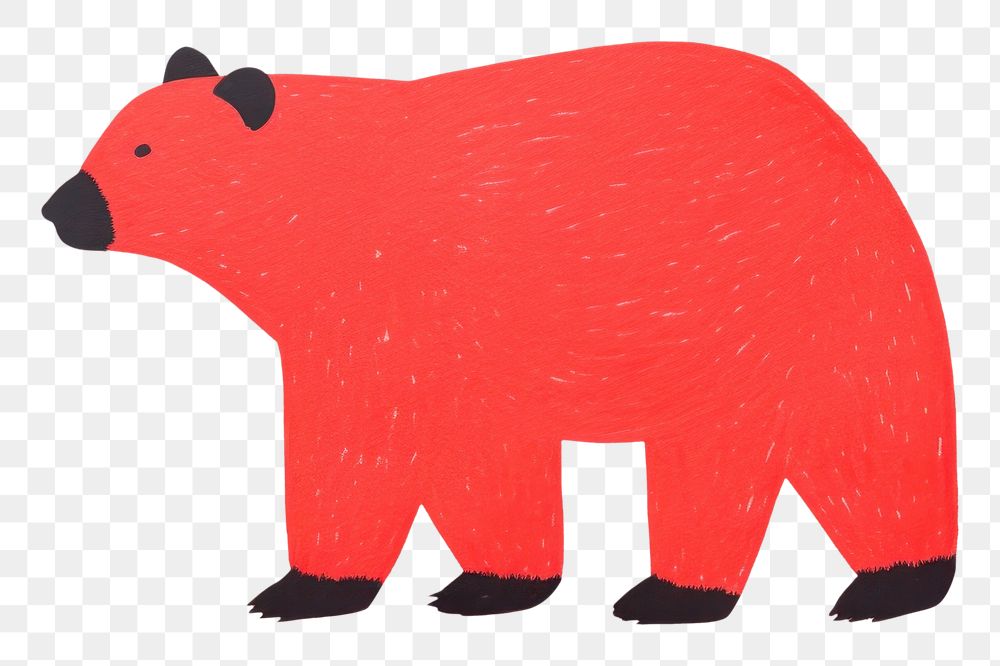 PNG Bear art animal mammal. AI generated Image by rawpixel.