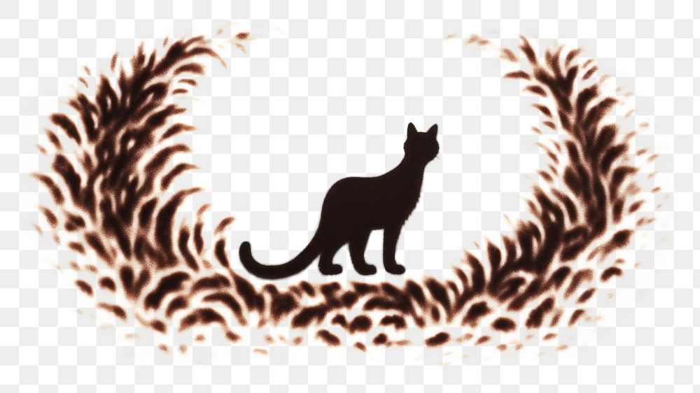 PNG Cat silhouette animal mammal. AI generated Image by rawpixel.