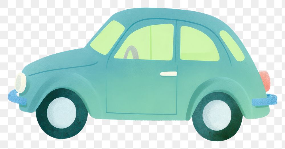 PNG A light blue-green car vehicle white background transportation. AI generated Image by rawpixel.
