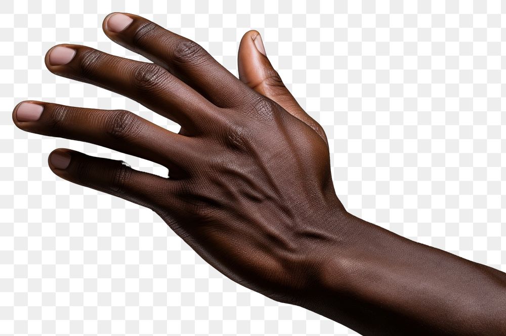 PNG Black person hand finger adult fingernail. AI generated Image by rawpixel.