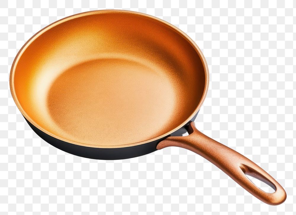 PNG Frying pan wok white background frying pan. AI generated Image by rawpixel.