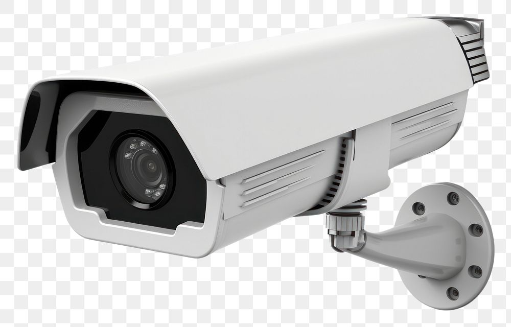 PNG Security camera white background surveillance electronics. AI generated Image by rawpixel.
