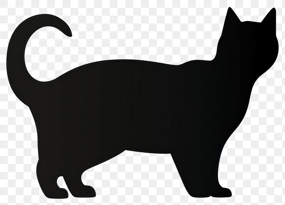 PNG Cat silhouette mammal animal. AI generated Image by rawpixel.