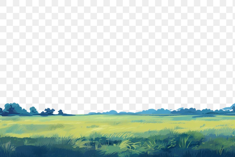 PNG Blue sky grassland landscape outdoors. AI generated Image by rawpixel.