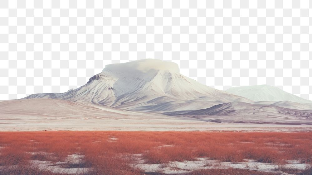 PNG A minimal-large A snow mountain landscape outdoors nature. AI generated Image by rawpixel.