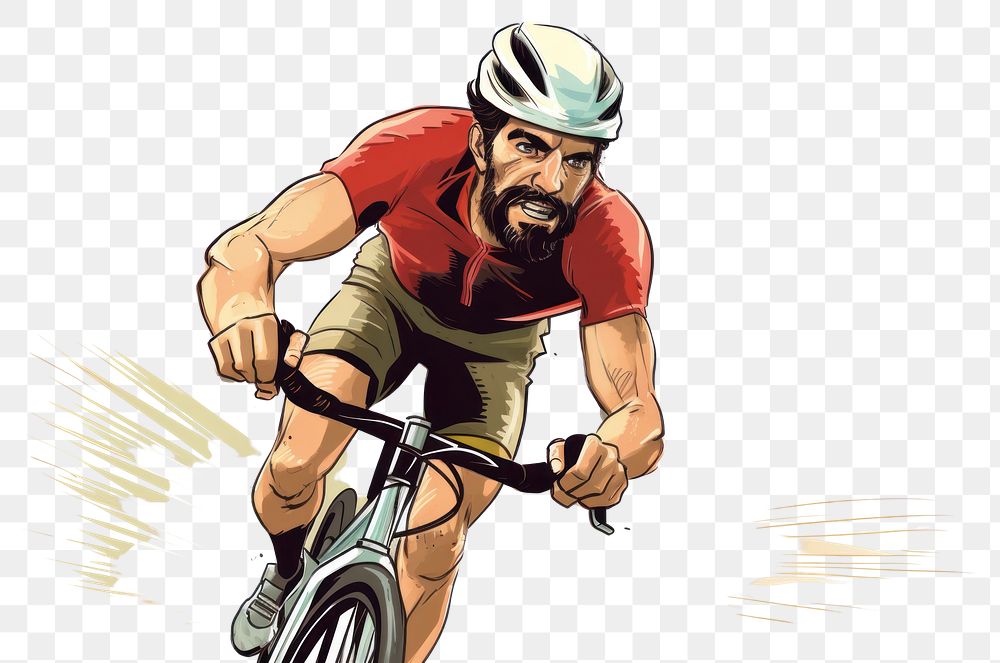 PNG A cycling man bicycle vehicle sports. AI generated Image by rawpixel.