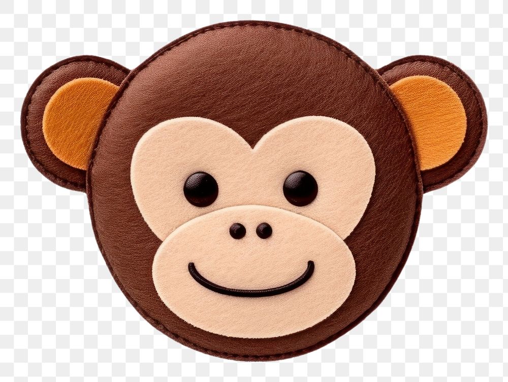 PNG  A monkeyt cute toy white background. AI generated Image by rawpixel.