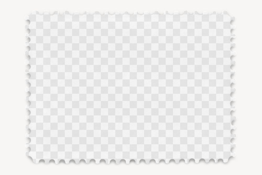 Postage stamp png transparent mockup