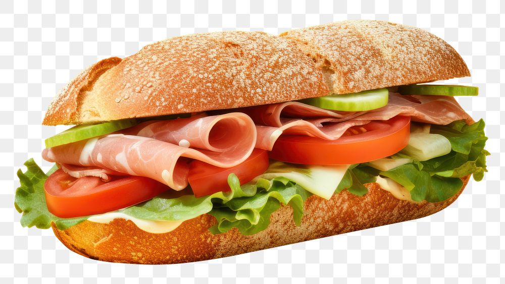 photo of *sandwich* top view, 8k, isolated on solid pastel color studio background --ar 3:2