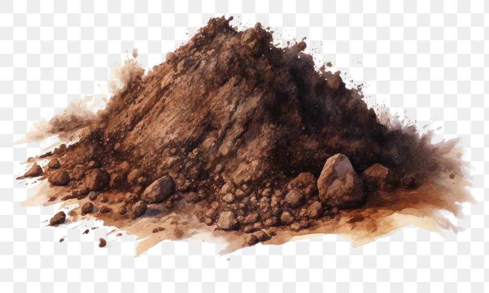 PNG Dirt soil white background splattered. AI generated Image by rawpixel.