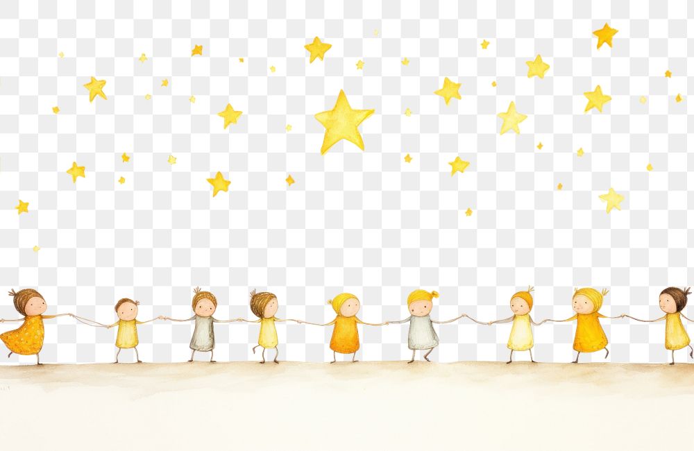 PNG Stars yellow constellation togetherness. AI generated Image by rawpixel.
