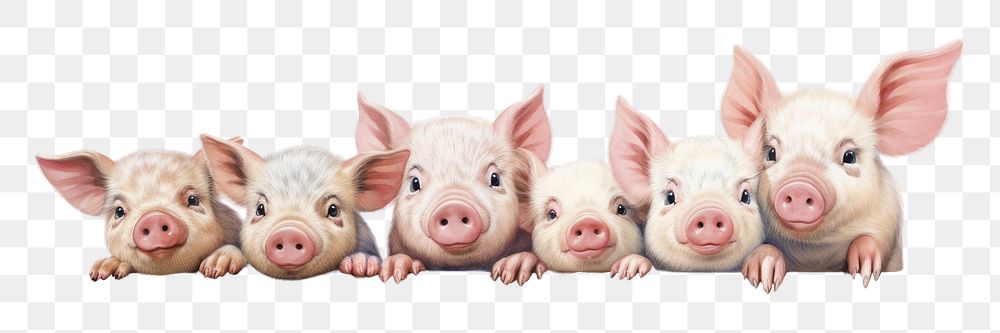 PNG Pigs animal mammal livestock. AI generated Image by rawpixel.