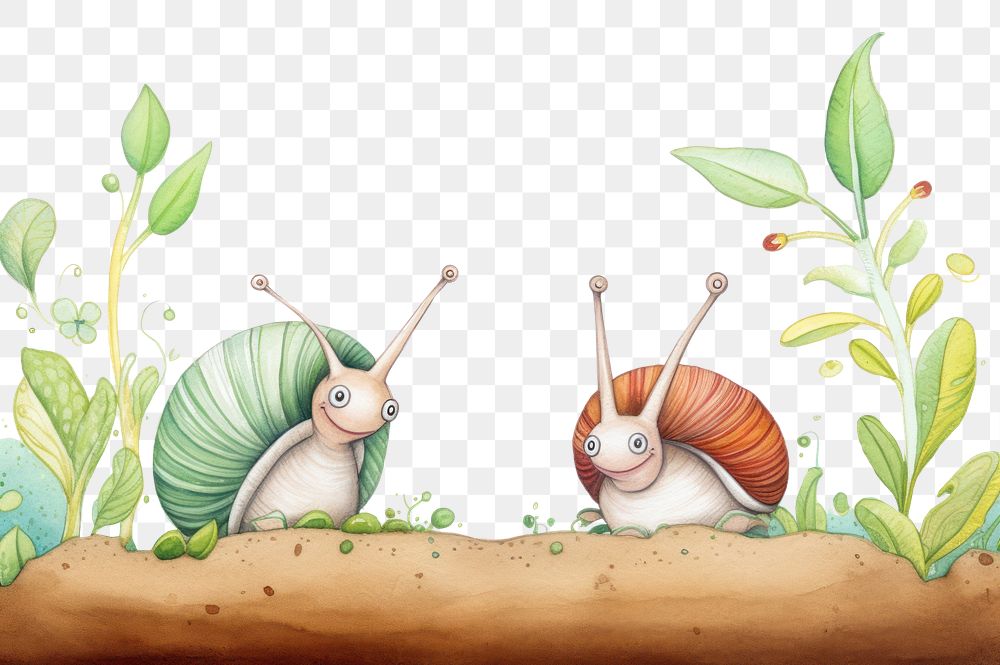 PNG Snails animal invertebrate gastropod. AI generated Image by rawpixel.