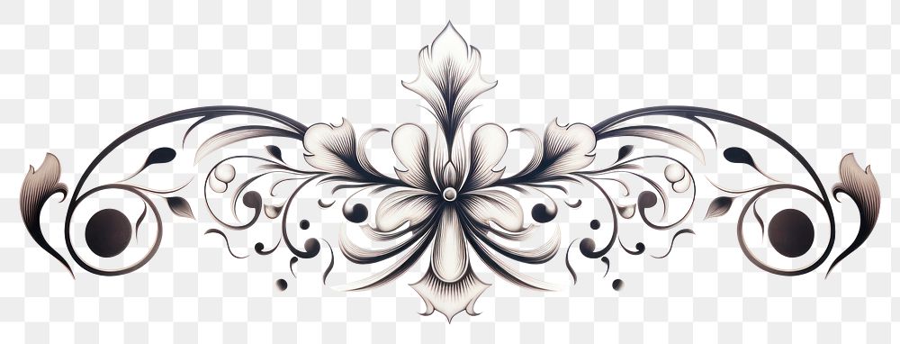 PNG  Decorative divider pattern white background creativity. AI generated Image by rawpixel.