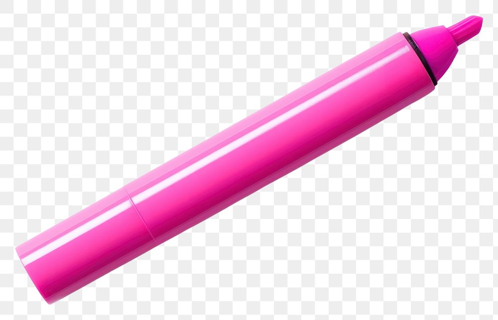 PNG  Pink marker highlighter cosmetics pen white background