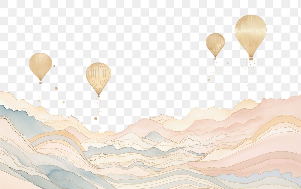 PNG Balloon backgrounds landscape transportation. AI generated Image by rawpixel.