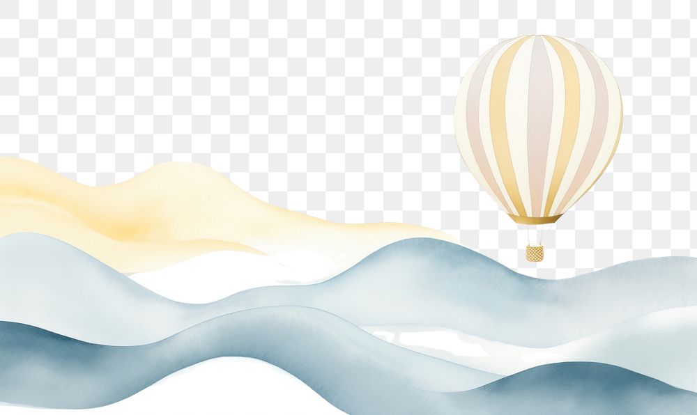 PNG Balloon backgrounds landscape aircraft. AI generated Image by rawpixel.