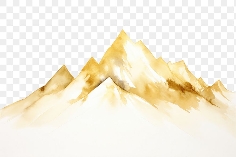 PNG Mountain gold nature tranquility. AI generated Image by rawpixel.