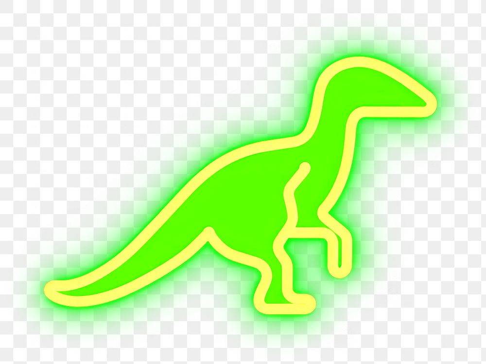 PNG Pastel neon dinosaur animal green light. AI generated Image by rawpixel.