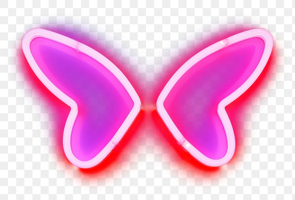 PNG Pastel neon a pair of butterfly light sign illuminated. AI generated Image by rawpixel.