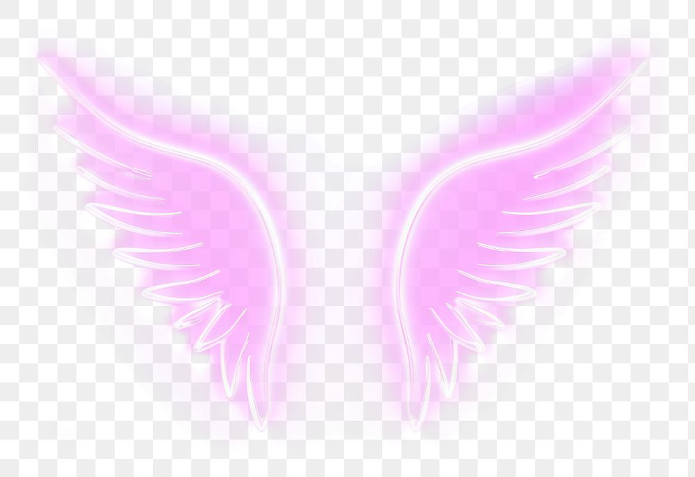 PNG Pastel neon angel wings light illuminated darkness. AI generated Image by rawpixel.