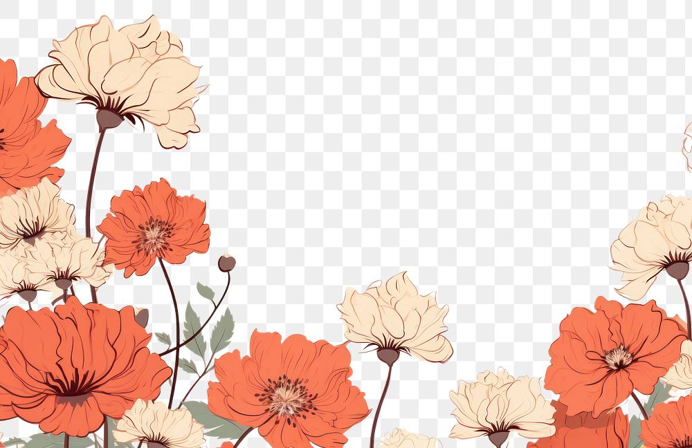 PNG  Blooming flowers backgrounds pattern petal. AI generated Image by rawpixel.