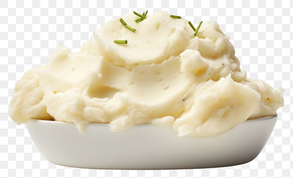 PNG  A mashed potatoes dessert cream food. AI generated Image by rawpixel.