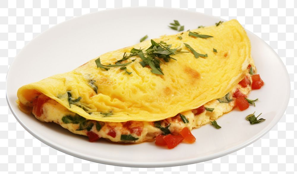 PNG  A omelette plate food egg