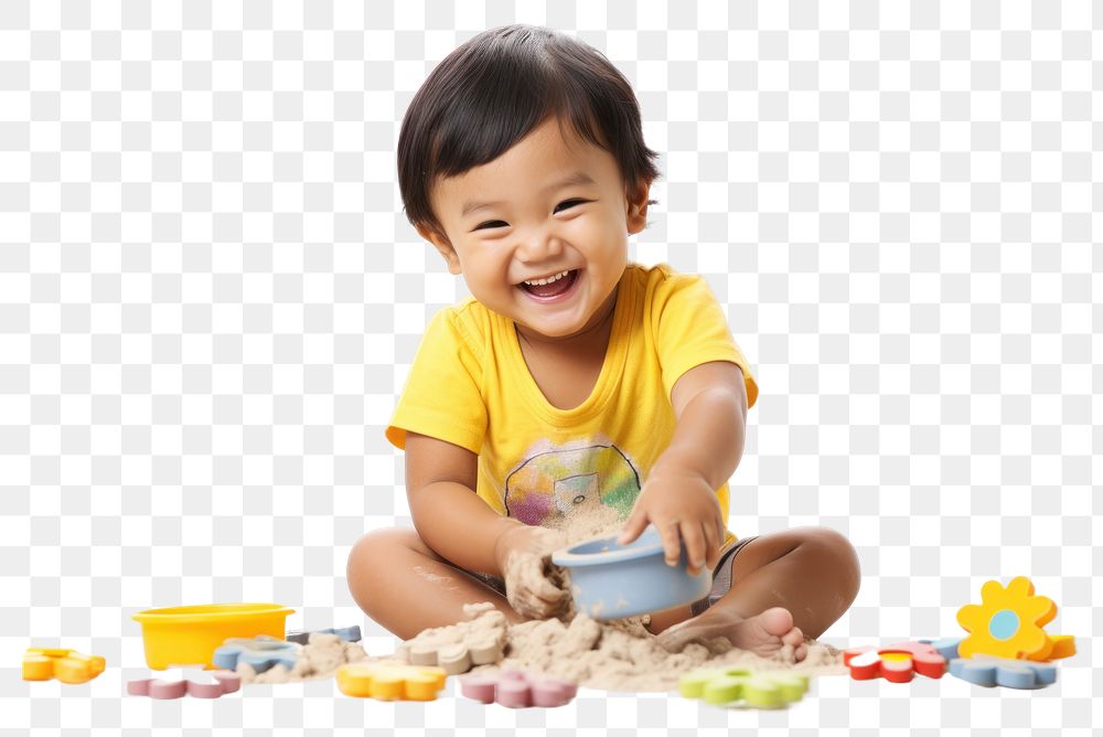 PNG Happy asian kid smile baby white background. AI generated Image by rawpixel.